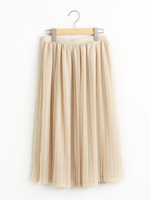 ロングプリーツスカート/ベージュ
