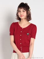 LacyCherryBerry編みぐるみカーディガン/ピンク