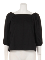 【FEMININE】ボリュームスリーブフレアTOPS/ブラック