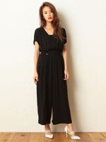 【and　GIRL8月号中村アンさん着用】カシュクールオールインワン/ブラック