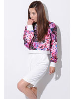 グラフィカルフラワープルオーバー/RED