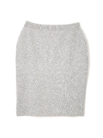 ダブルフェイスフレアニットスカート/グレー(021)