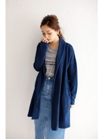 【AZUL by moussy】デニム裏毛コーディガン/BLU