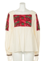 【Omekashi】カラフル刺繍プルオーバー/オフ