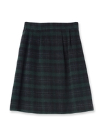 ウールモッサチェックスカート/ワインレッド(263)