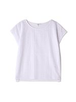 エンブロイダリーレース×TR天竺カットソー/ホワイト(031)