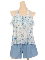 【earth music & ecology】グラデーションフラワー/ブルー