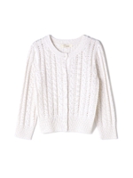 ケーブルカーデ/ホワイト(030)