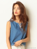 デニムトップス/ブルー