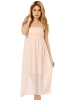 レース×シフォンベアワンピース/YELLOW