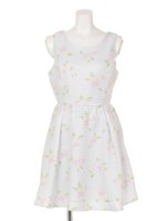 水彩フラワーワンピース/ミント