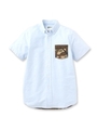 OX×リップストック半袖シャツ/サックス(090)