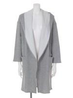 [Bonica Studio]リバーシブルコーディガン/チャコールグレー