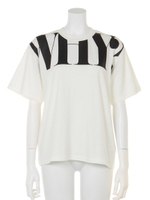 【LADISION】WHY LOGO PRINT BIG TEE/BLACK