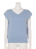 Ｖノースリゆるニット/コーラルピンク