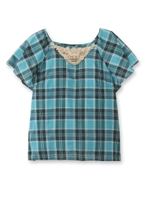 インドコットンチェックシャツ/ブルー(292)