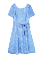 エスパンディチェックワンピース/ブルー(110)