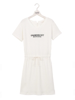 テレコロゴ入りコンビネゾンワンピ/ホワイト