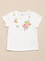 トロピカルネックレスプリントTシャツ/ピンク