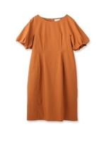 バルーンスリーブワンピース/ダークブラウン(043)