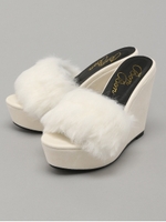 ファーウェッジミュール/ブラック