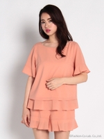 フリルセットアップ/ピンク