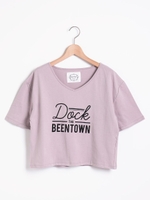 【relaxing line】プリントTシャツ/アイボリー