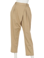 ボンジュールイレギュラータックパンツ/ライトベージュ