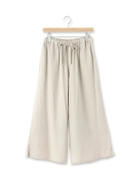 レーヨン麻リラックスワイドパンツ/カーキ(027)