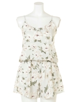 【chille anap】花柄キャミロンパース/WH