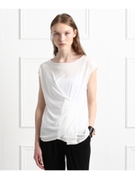 サイドウェーブカットソー/ホワイト系(002)