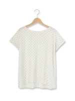 スラブ小紋ブラウス/ライトベージュ(851)