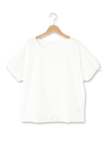 ノットスリーブスモッグブラウス/ホワイト(001)