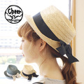 リアリボン ラフィア 中折れハット