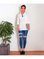 【ANAP】コットンシャツ/O.WHT