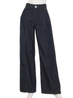 【CASUAL】フロント切替ワイドデニムPT/インディゴ