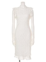 【chille anap】レースフリルワンピース/WH