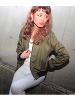 【chille anap】花柄×無地リバーシブルジャケット/KHA