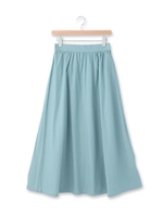 デニム調先染めロングスカート/ライトブルー(091)