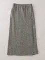ネップリバースリット入りスカート/D-GRAY