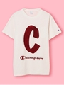 F Champion 半袖プリントTシャツ/グリーン