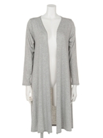 【chille anap】カット地ロングカーディガン/GRY