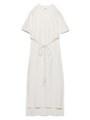 オーバーカットロングワンピース/WHT