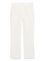 フレアカラーパンツ/WHT