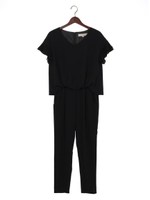 JPDF 袖シフォン オールインワン / 結婚式　/　オケージョン/Black