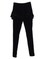 velvet peplum pants/black