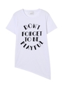 アシメプリントTシャツ/WHITE