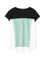 カラーブロッキングTシャツ/グレー(020)