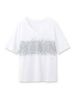 スパンプリントスムースカットソー/サックス(090)