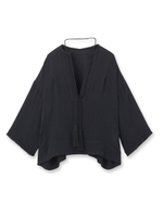 タッセルつきジョーゼットカフタン/ブラック(019)